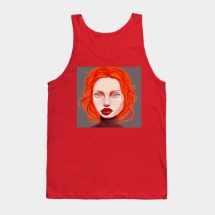 Redhead girl portrait Tank Top